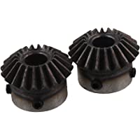 Yibuy - 2 ruedas dentadas cónicas de acero grado 45 con tornillos superiores para engranaje con orificio de 10 mm- 20…